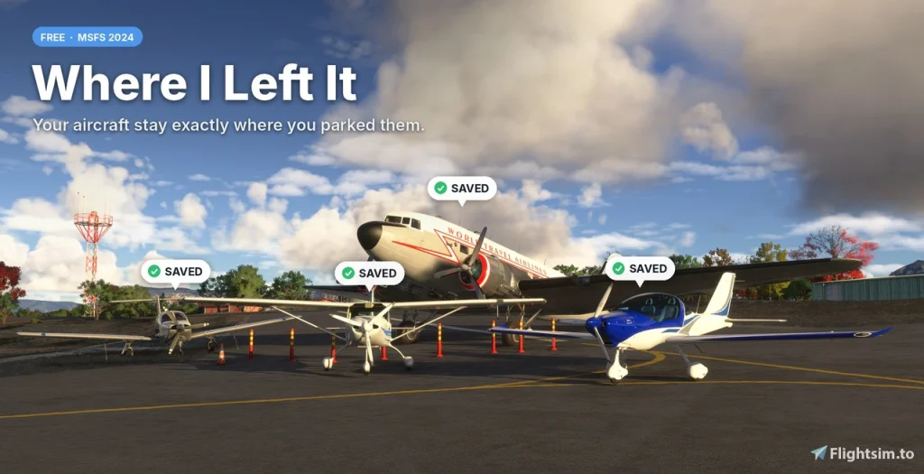 Where I Left It add-on in Microsoft Flight Simulator 2024