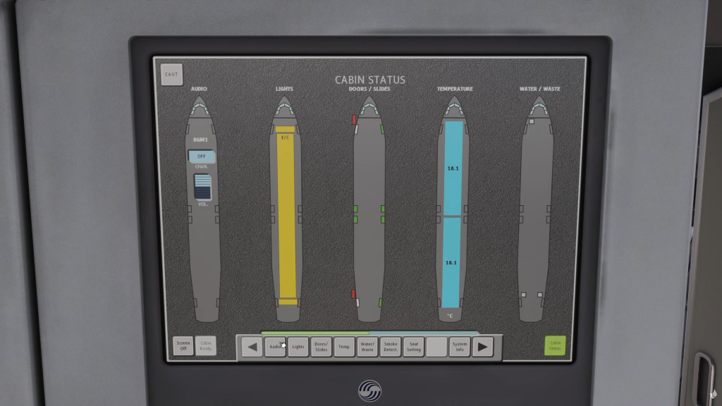 Flight attendant panel in Fenix A320 V3